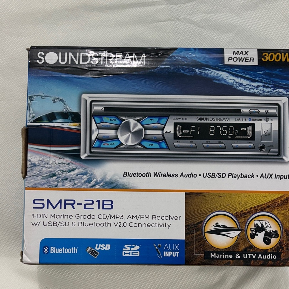 Brand -New !! SMR-21B Marine Grade Radio - Silver